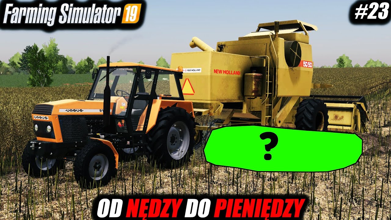 Wyciągamy kombajn z bagna, uczę się cofać z przyczepą ⭐ OD NĘDZY DO PIENIĘDZY 🔥 23