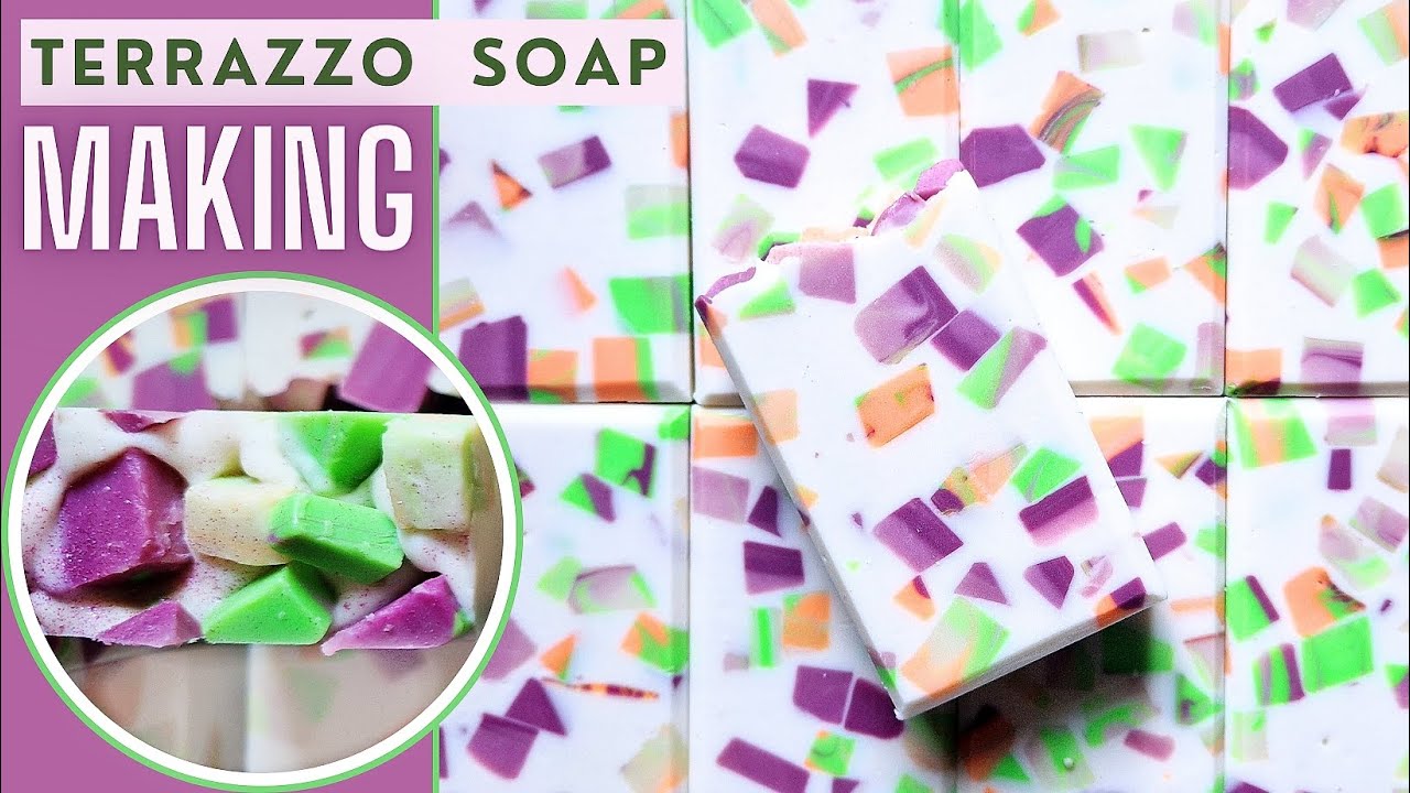 CONFETTI SOAP - TERRAZZO STYLE | Cold process soap making