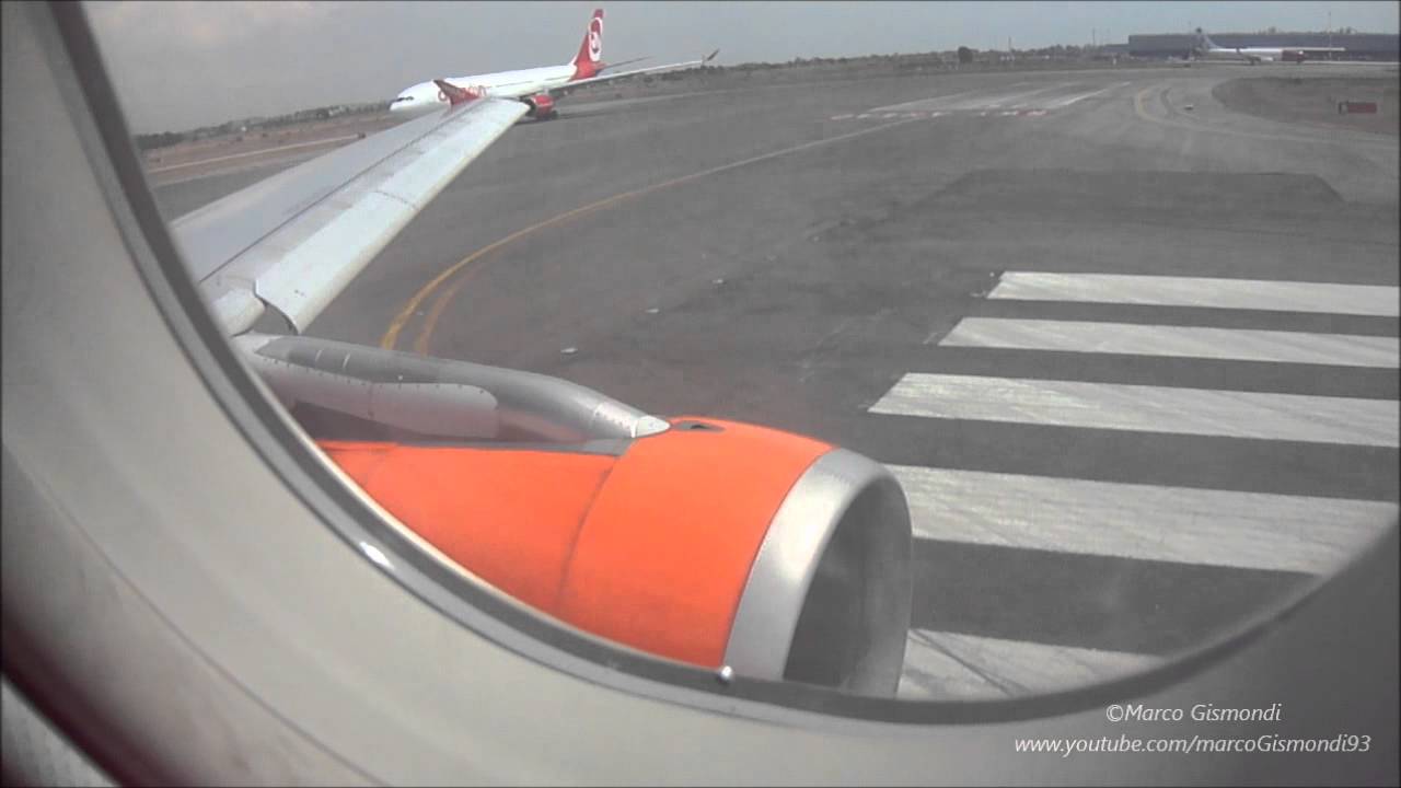 FCO-VCE EasyJet A319 TAKE-OFF from Rome Fiumicino HD