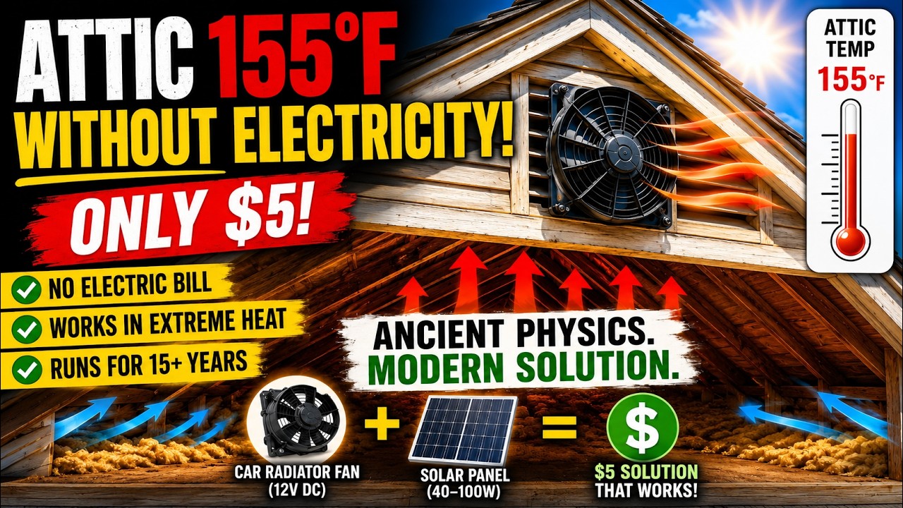 How I Cooled My Attic Using Solar + a Car Fan | Passive Cooling That Actually Makes Sense