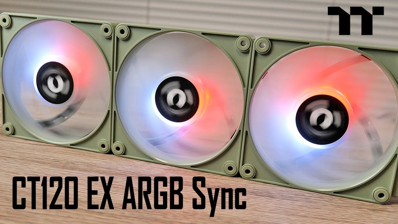 Thermaltake CT120 EX ARGB Sync FAN Matcha Green Unboxing | ASMR Silent