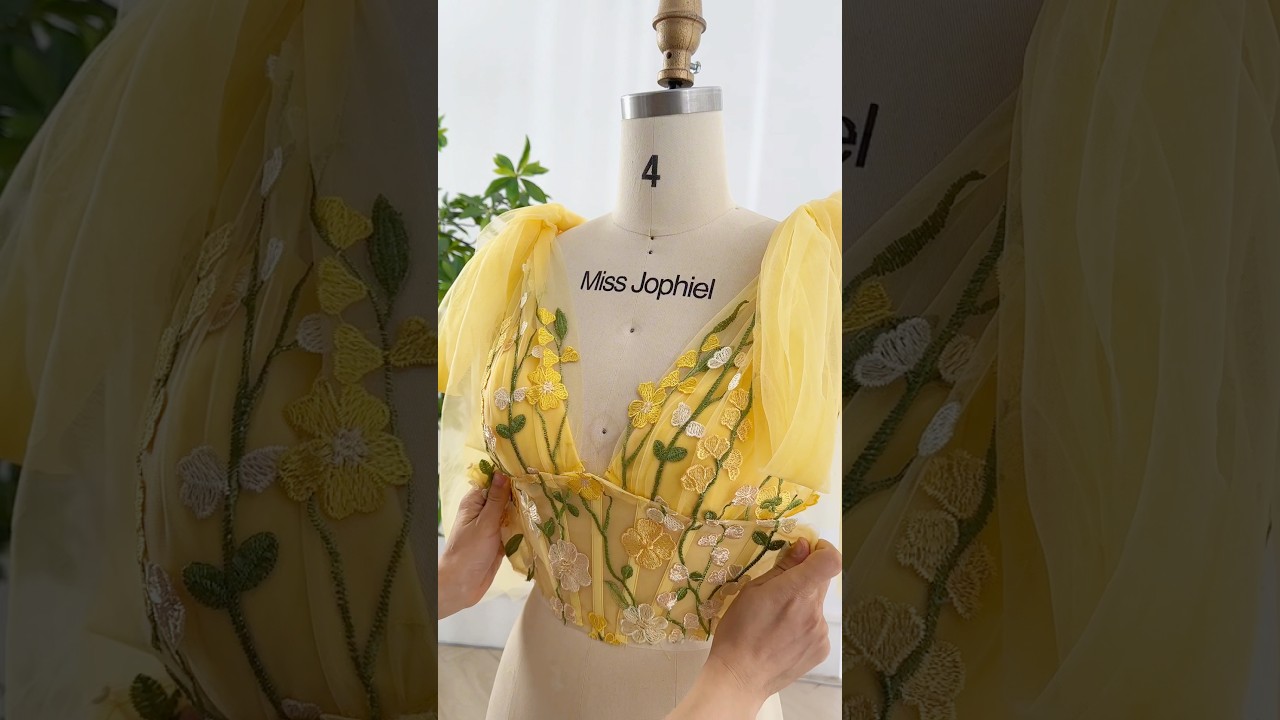 Making a corset yellow midi dress with tie straps. 