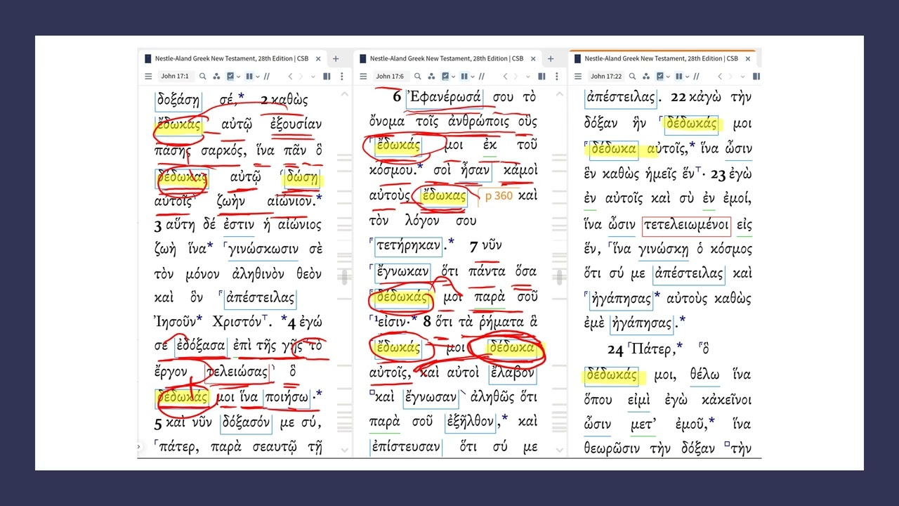 The Trinity, δίδωμι, and You and Me in John 17