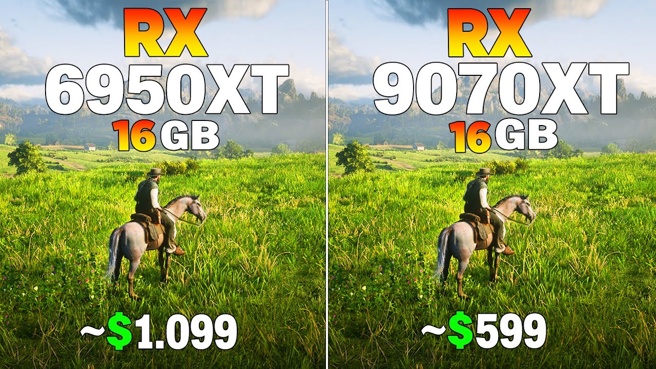 RX 6950 XT vs RX 9070 XT - Test in 8 Games
