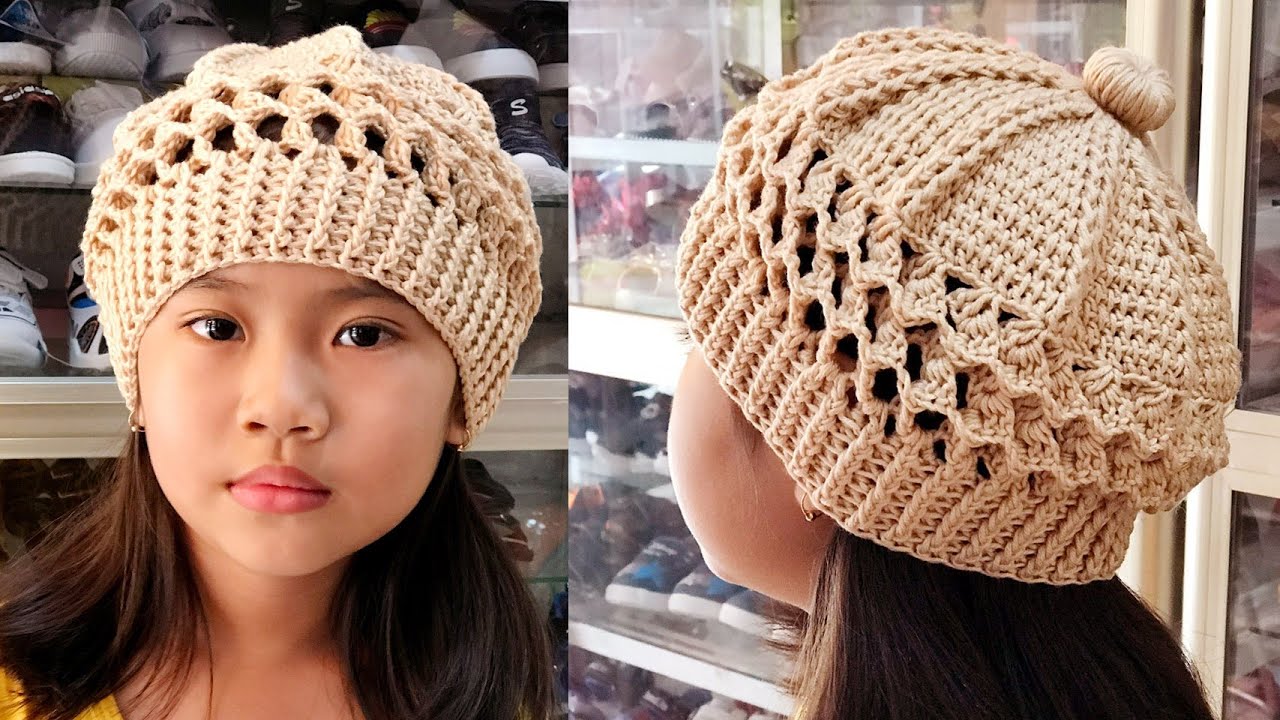 Cách Móc Nón Beret (Kiểu 2) | Thanh Tuyền DIY | Crochet
