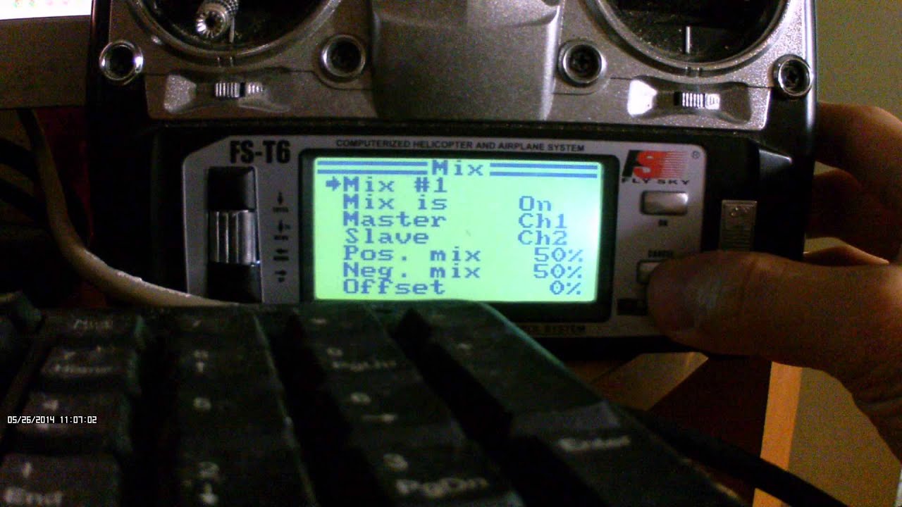 Flysky FS-T6 settings for NAZA M Lite