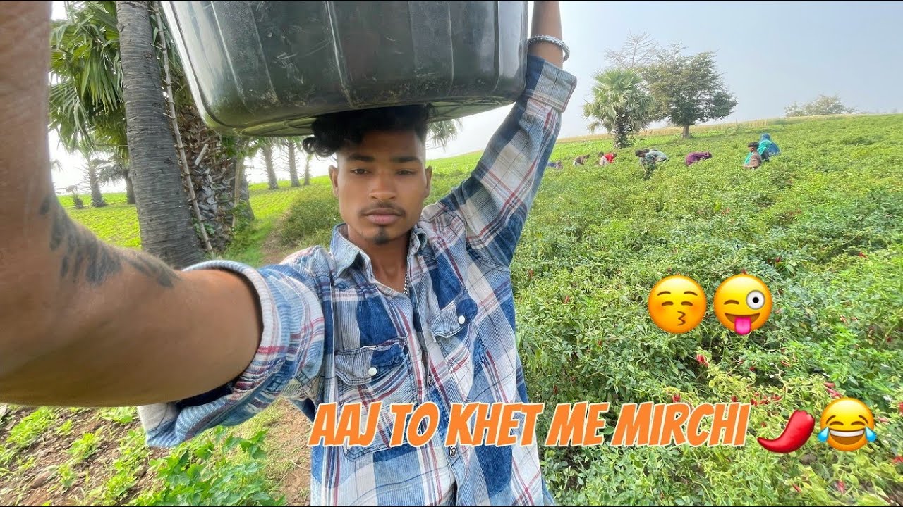 Mirchi aaj to khet me 🌶️🥵 !! Dinu New Vlog 