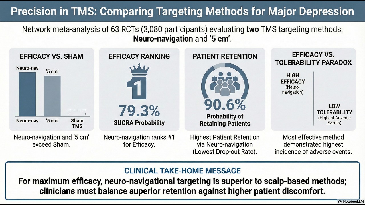 Best TMS Target for Depression? 5-cm vs. Neuronavigation