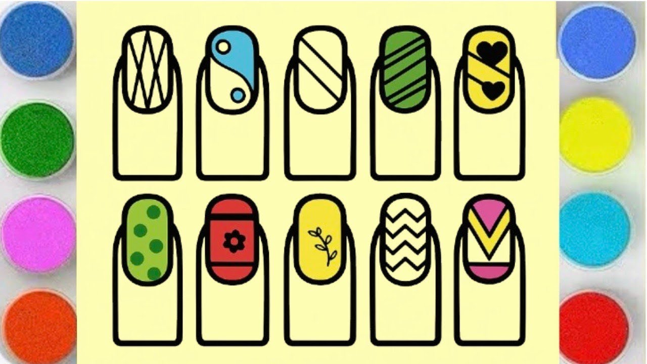 Sand Painting | Cute Nails polish Sand Art for Kids & Toddlers 🌈