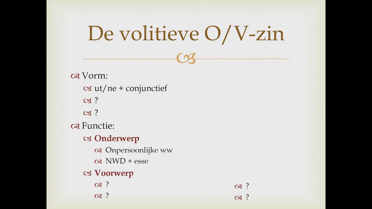 Pegasus 3: Caput 4: 4.6 De volitieve onderwerps- en voorwerpszin