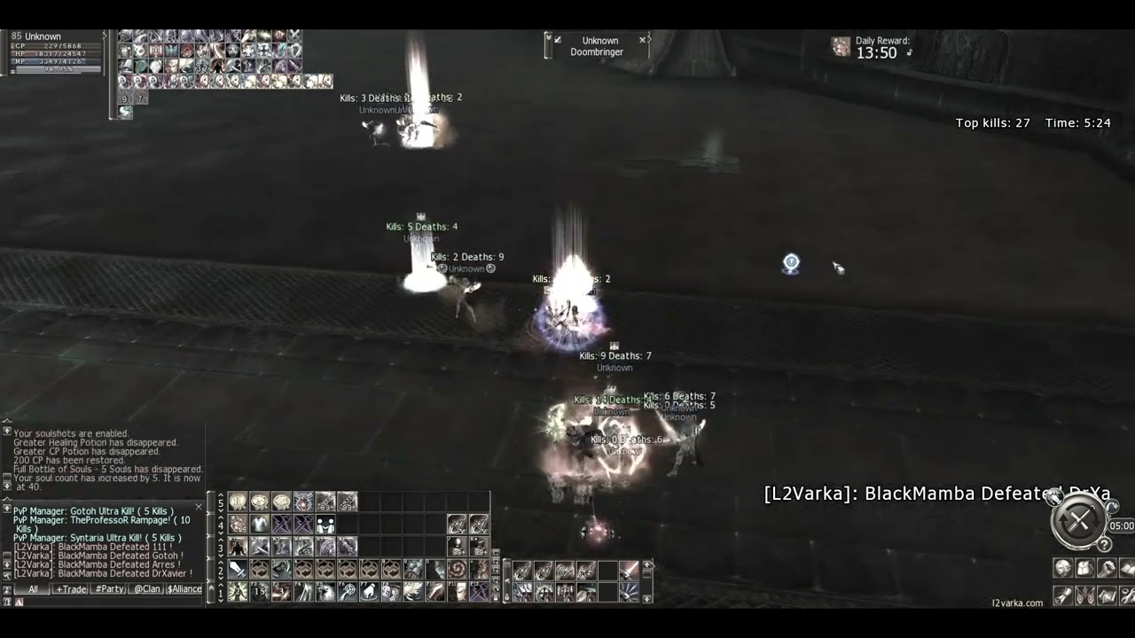 L2 Varka High Five PvP for fun Doombringer