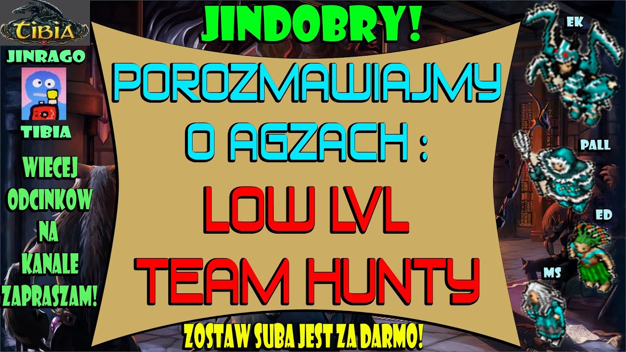 Tibia - Low LvL Team Hunty 20-100lvl