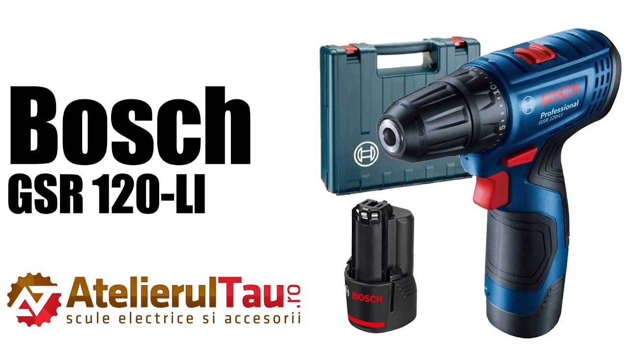 Bosch GSR 120-LI - Bormasina cu 2 acumulatori, 12 V, 2 Ah - Prezentare&Test in sarcina