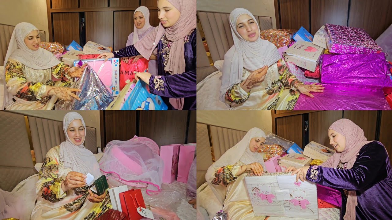 فتح الهدايا 🎁تيتيش فرحات ومتوقعاتش هادشي كامل يكون ديالها🥳
