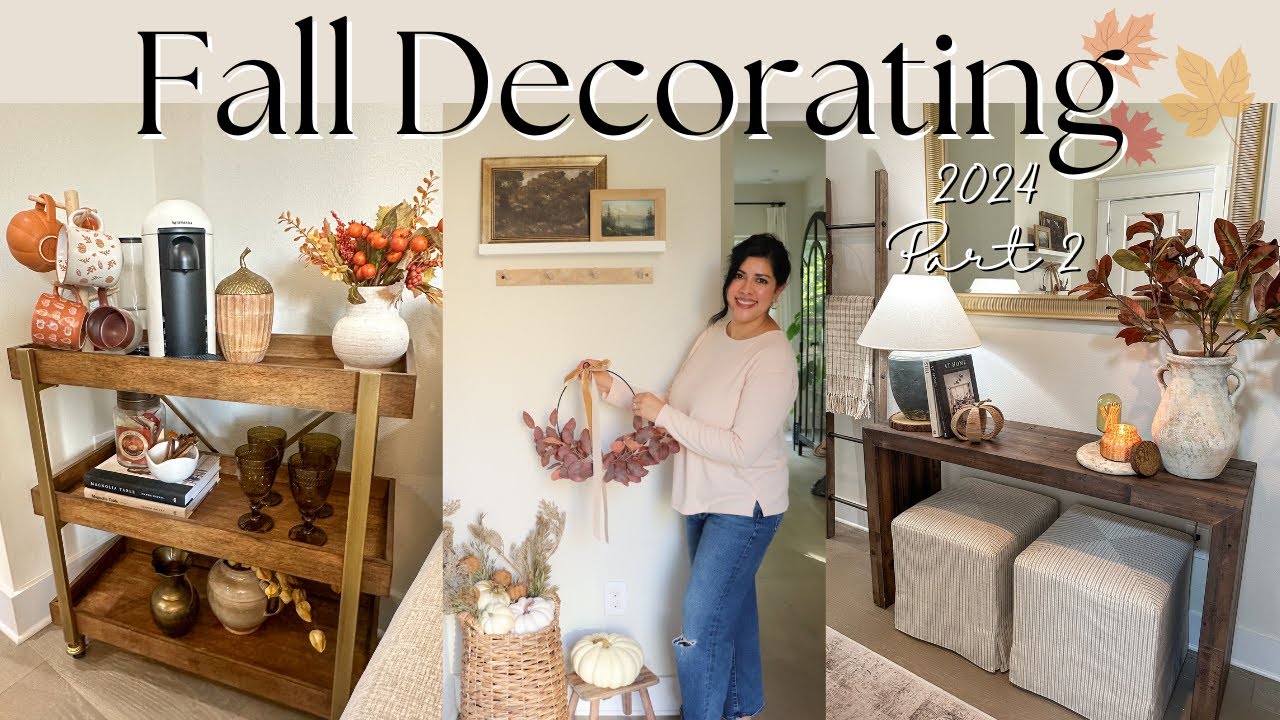FALL DECORATE WITH ME 2024 | Fall Decorating Ideas | Fall Entryway | Fall Coffee Station | Part 2