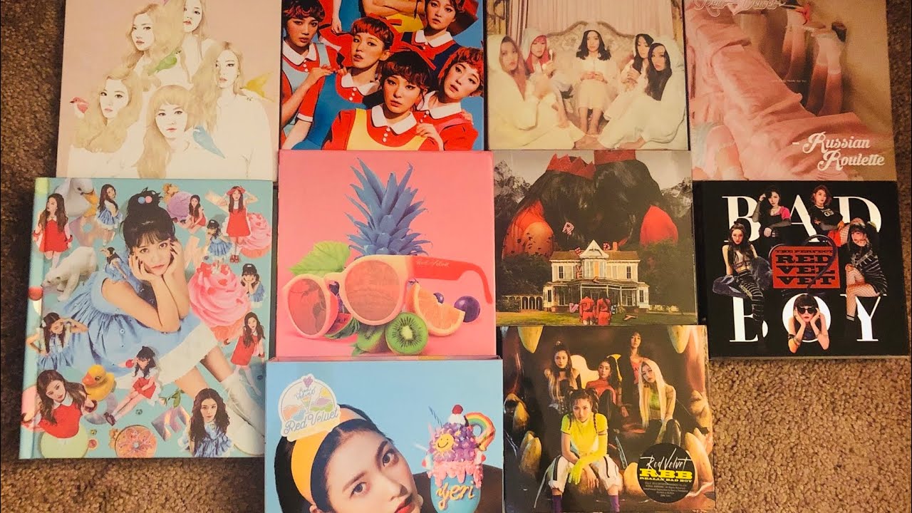 kpop collection: a red velvet haul / unboxing and collection update including photocards!