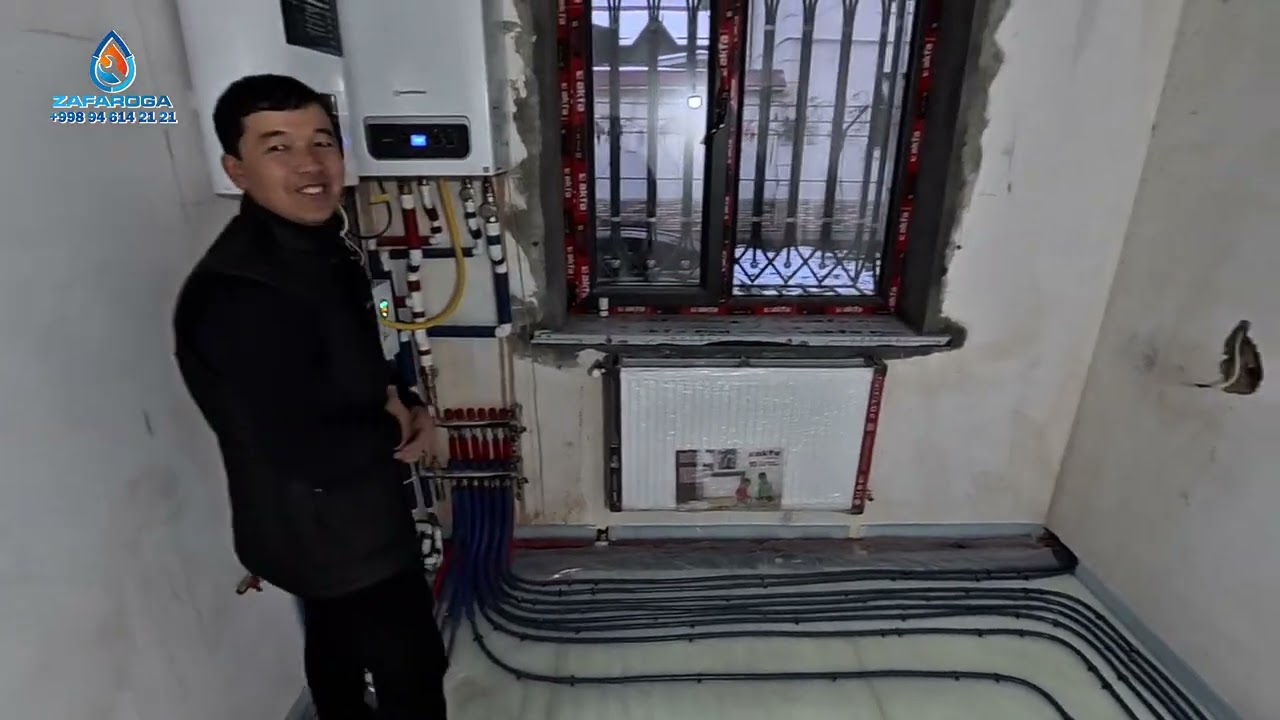 Radiator va to’pliy pol qilingan yana bitta honadonimizda santexnika ishlari o’z nihoyasiga yetti
