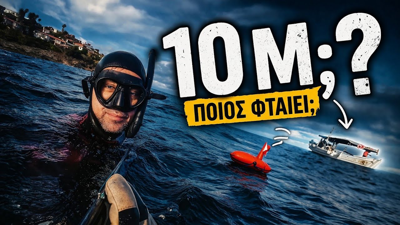 Υποβρύχιος κυνηγός και επαγγελματίας ψαράς στο ίδιο σημείο | Ποιος έχει προτεραιότητα; #spearfishing