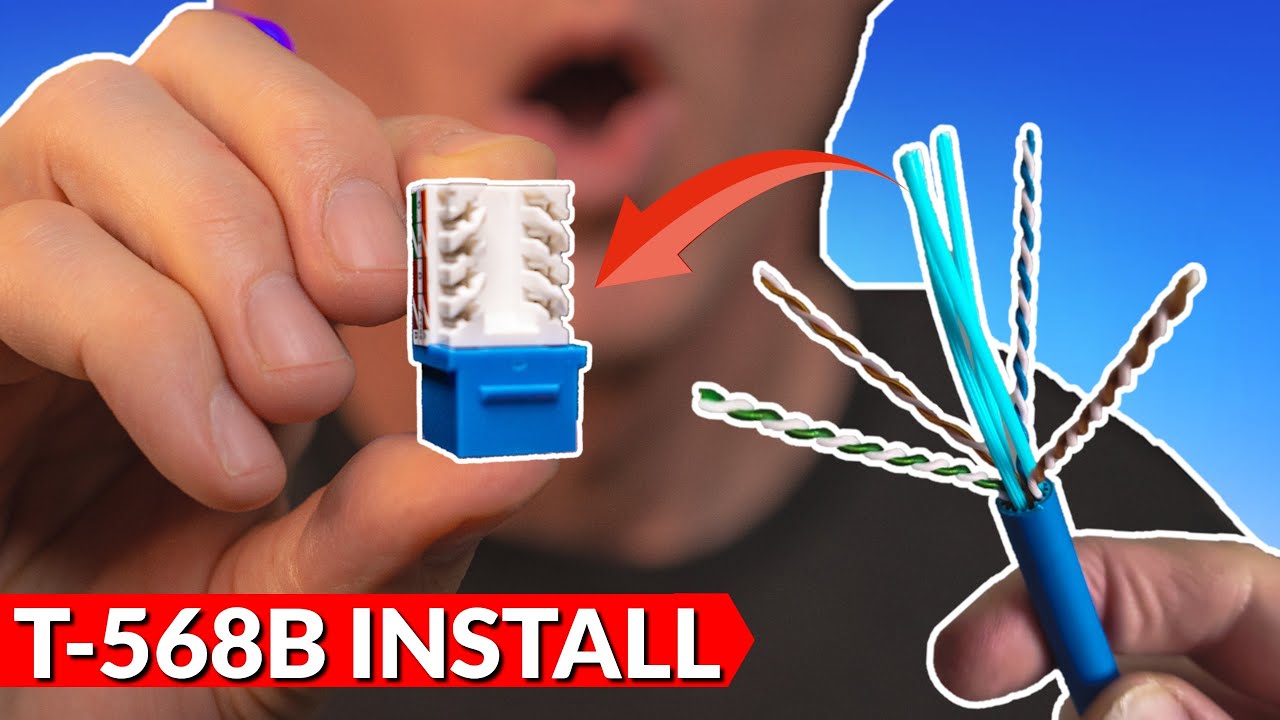HOW TO INSTALL T-568B DIAGRAM - CAT6 KEYSTONE