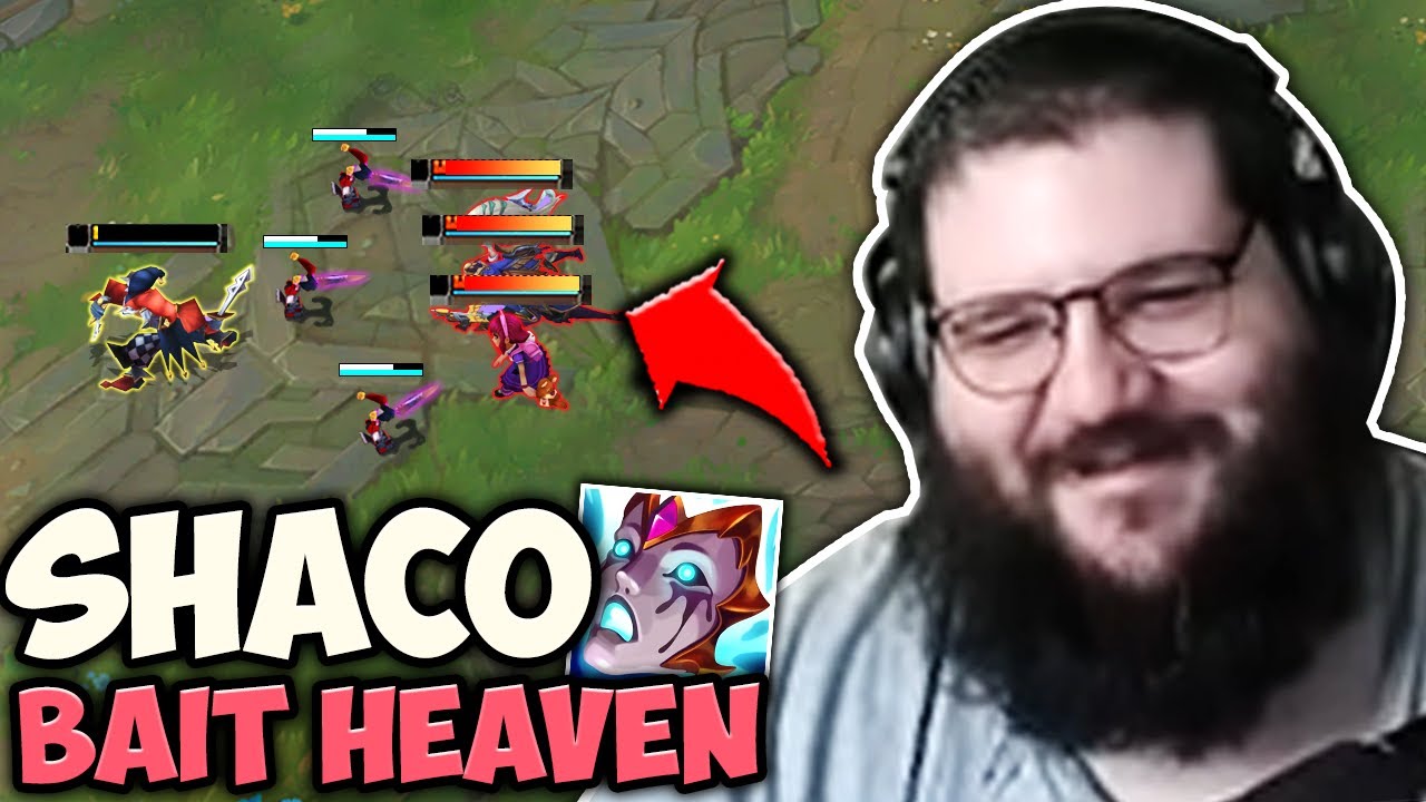 THIS IS WHY YOU DON'T CHASE PINK WARD ON SHACO... (500 IQ SHACO BAITS)