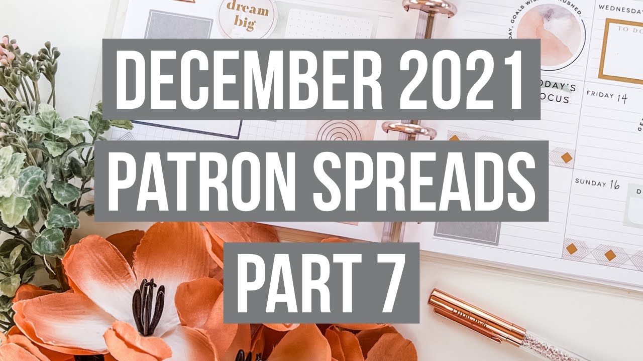 Plan With Me | Dec 2021 Patron Spreads Pt 7 | Classic Dashboard Happy Planner | Neutral Watercolors