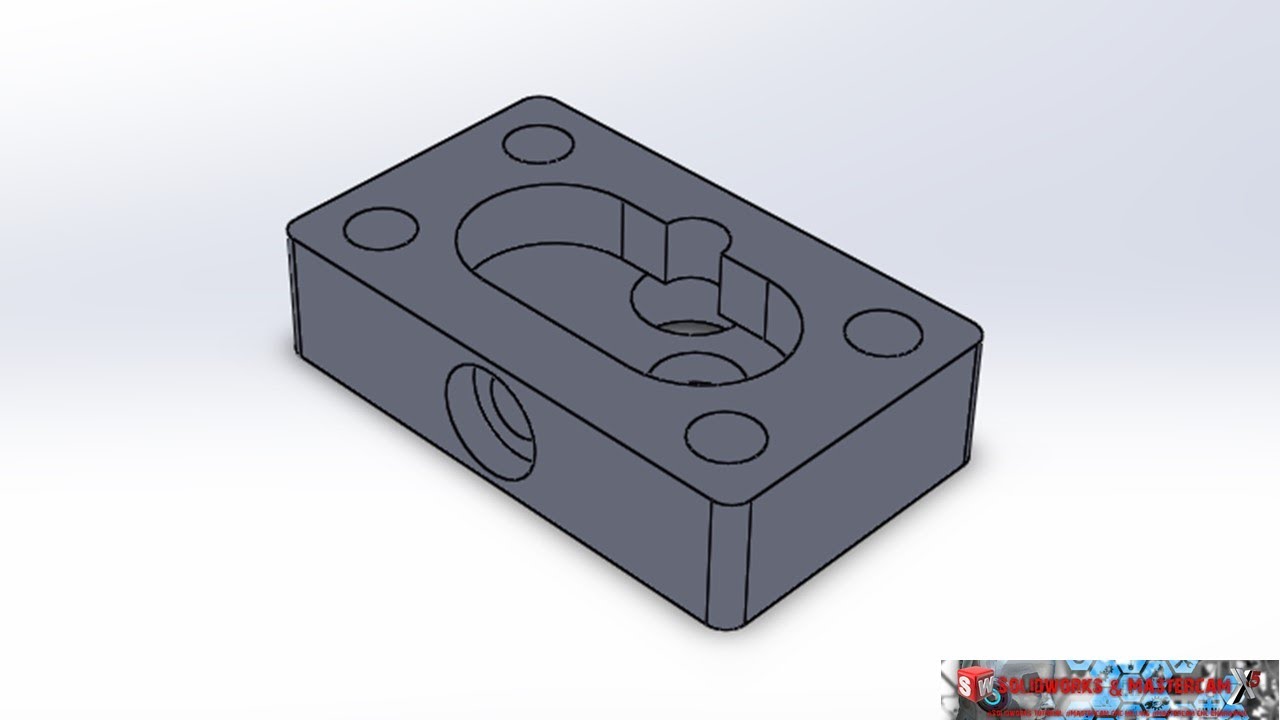 Solidworks Tutorial Sketch Model 6 - Gear Pump Body