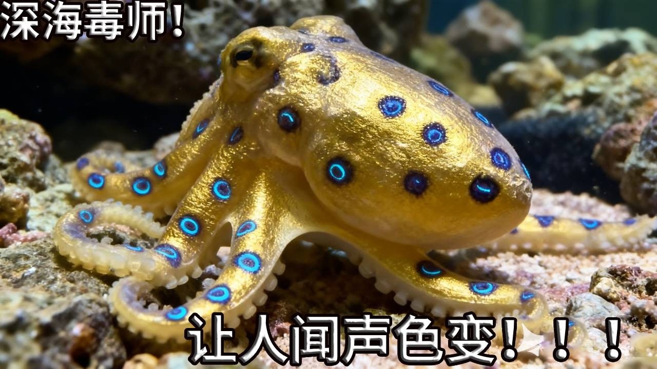 深海里的绝命毒师蓝环章鱼？当它全身变蓝的时候，死亡就悄然而至了！