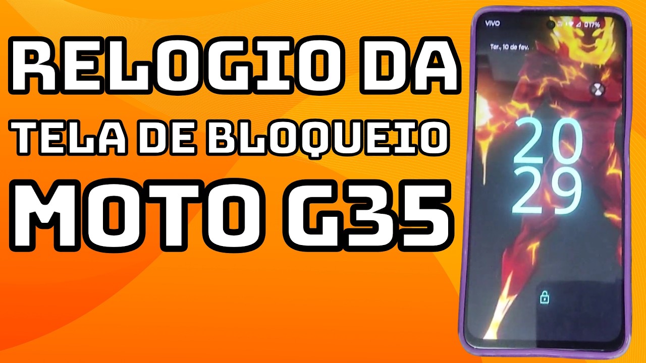 COMO MUDAR O LAYOUT DO RELOGIO DA TELA DE BLOQUEIO DO CELULAR MOTOROLA MOTO G35 5G