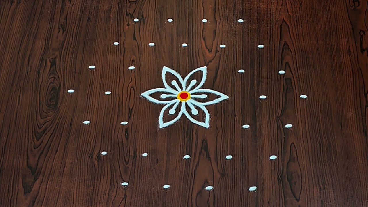 7×4dots easy rangoli|daily muggulu|thipkyanchi,festival rangoli|traditional rangoli#Rang kaa Rangoli