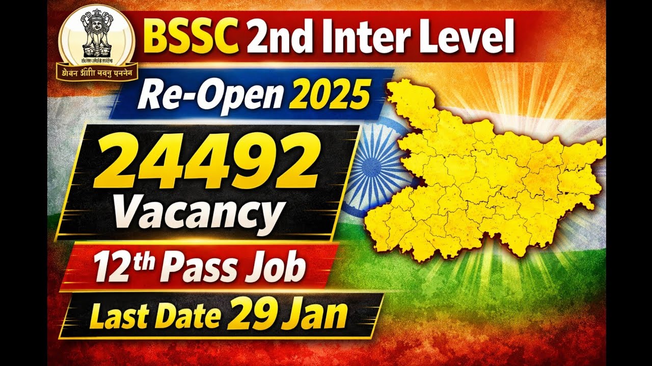 BSSC 2nd Inter Level Recruitment 2023 Re-Open 2025 | 24492 Post | Online Form, Eligibility,Last Date