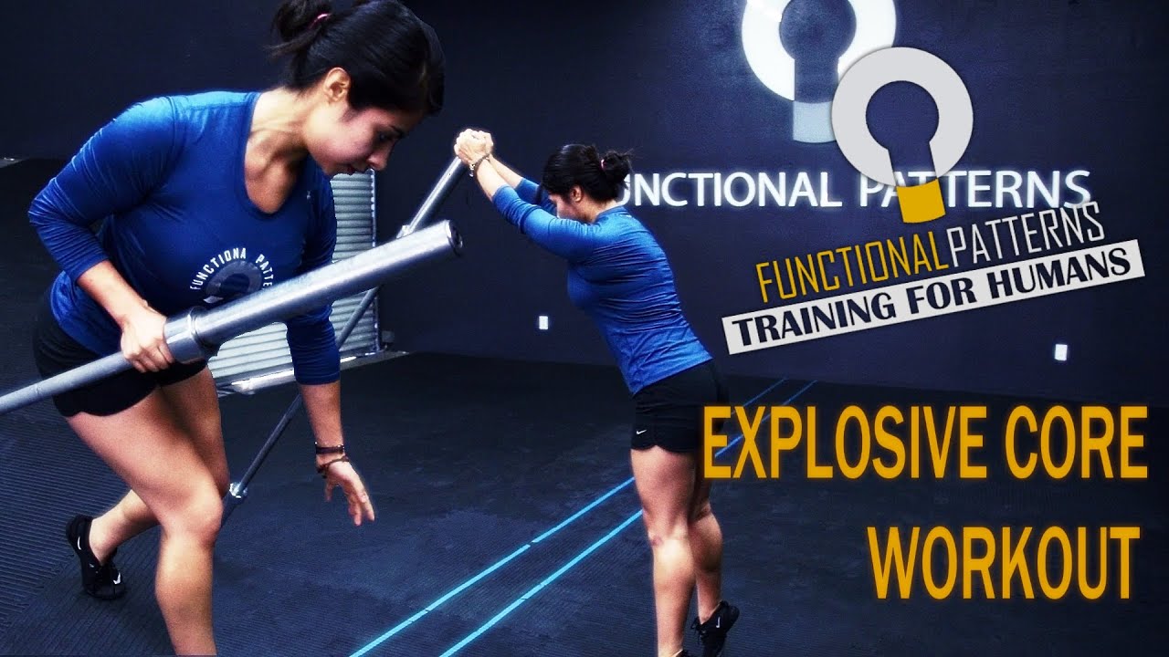 Explosive core barbell workout