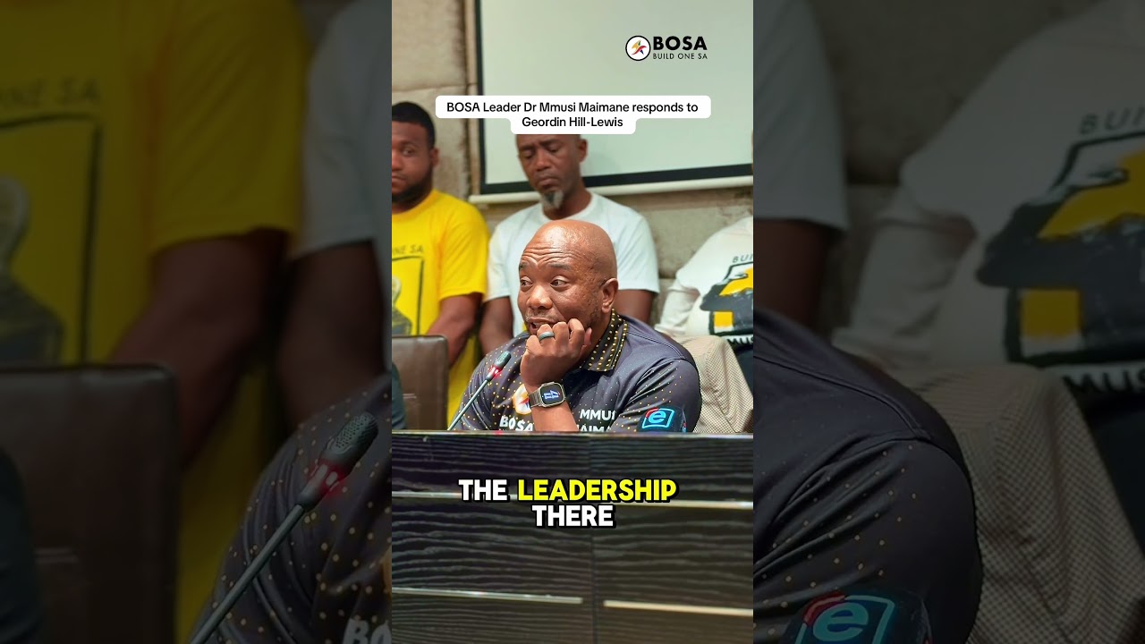 BOSA Leader Dr Mmusi Maimane responds to Geordin Hill-Lewis