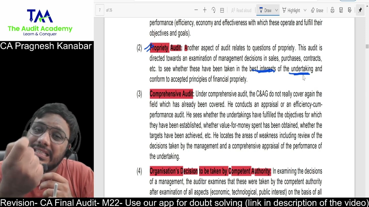 CA FINAL- Audit of PSU M22 Revision video | English | CA Pragnesh Kanabar