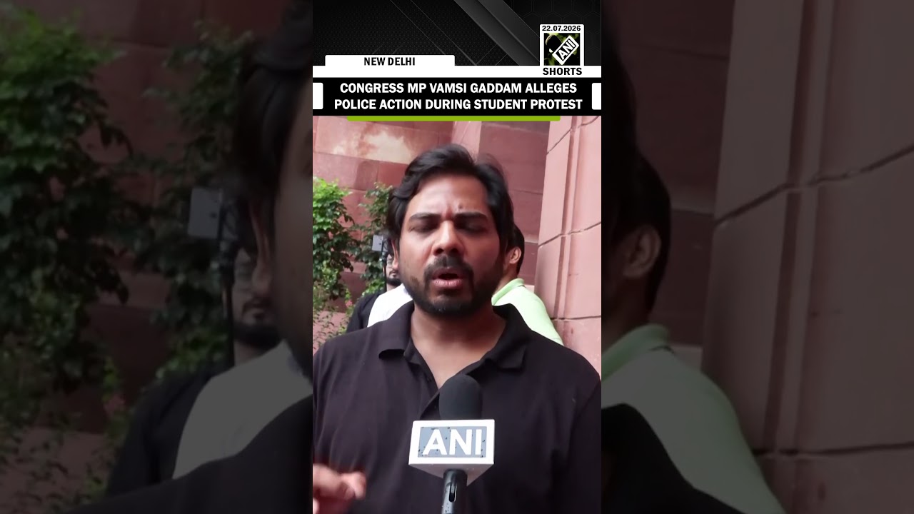 &ldquo;Students were beaten up&hellip;&rdquo; Congress MP Vamsi Gaddam alleges police action during student protest