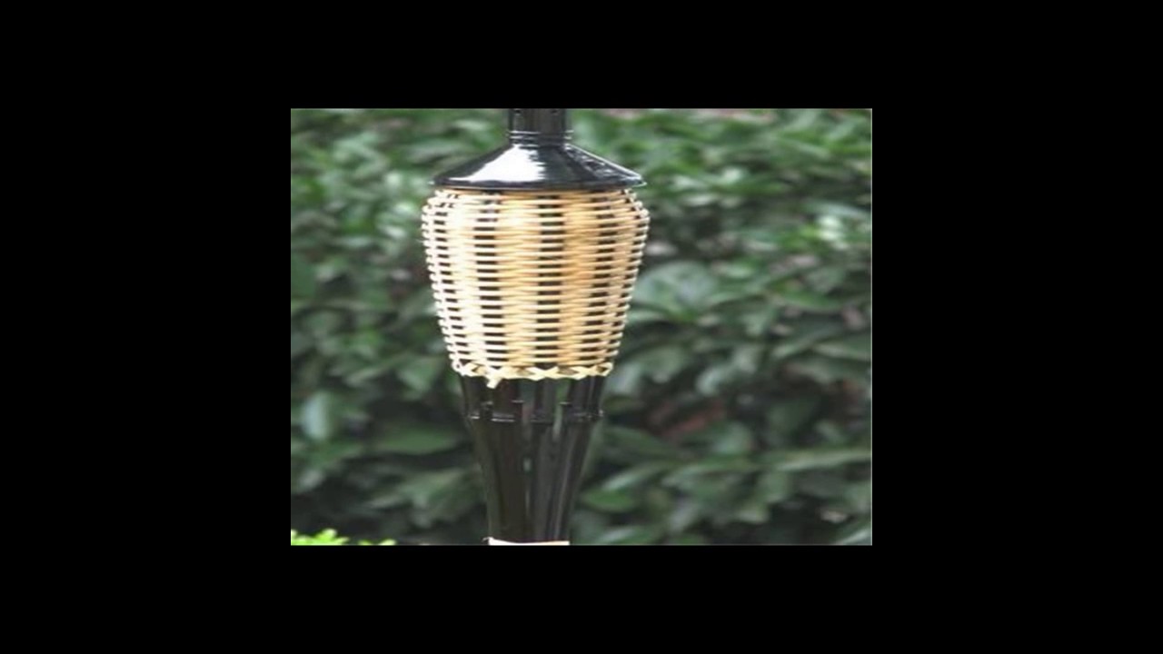 Glass tabletop oil lamp garden torch with ibreglass wicks and new wick holder GT 024