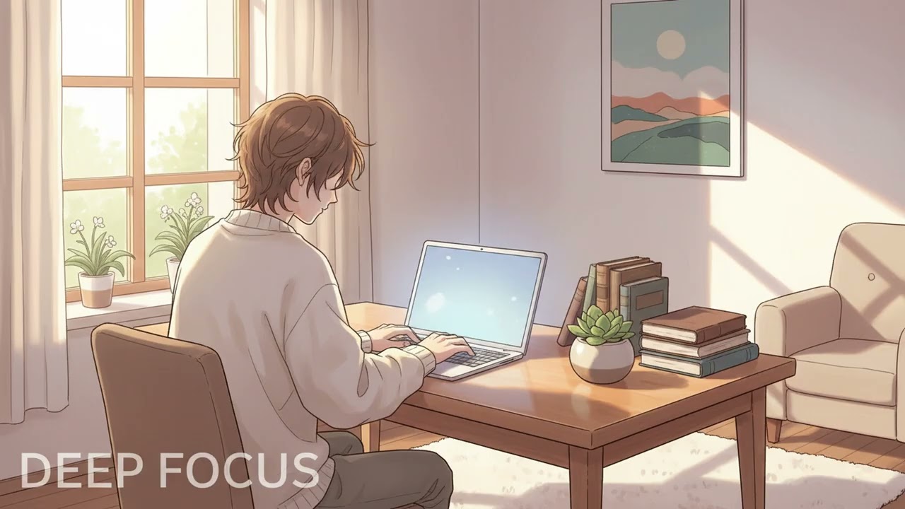 Deep Focus Piano Lofi for Study and Work | Distraction-Free, No Lyrics (57 Minutes)