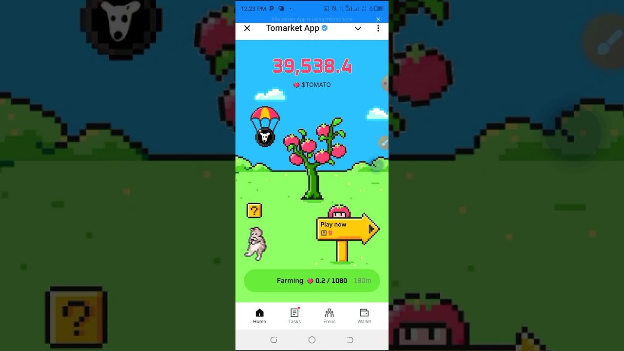 Farm tomato coin & connect your withdrawal address