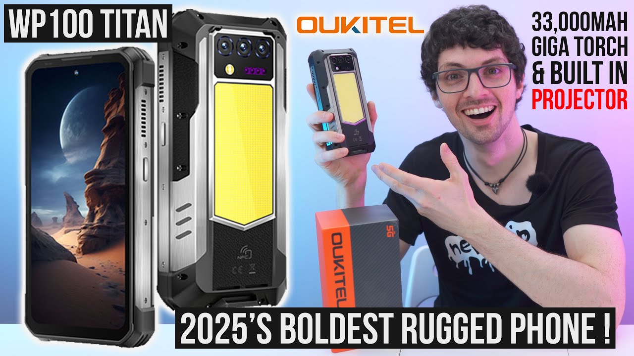 2025's Boldest Rugged Phone with 33000mAh Battery! - Oukitel WP100 Titan Review & Test (Mega Torch)