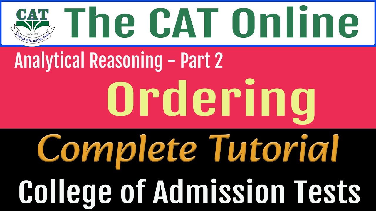Analytical Reasoning Part 2: Ordering (Linear & Circular) | Full Lesson