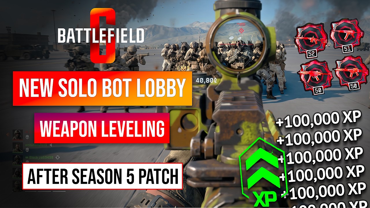 *ЛОББИ С БОТАМИ 5 СЕЗОНА* ФАРМ ОПЫТА В BATTLEFIELD 6 ✅ | НОВОЕ ЛОББИ С БОТАМИ В BF6 ДЛЯ ПРОКАЧКИ ...