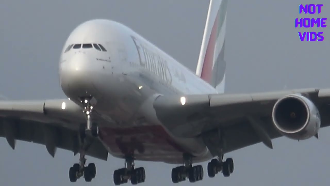 Emirates A380 New Years Eve Landing at Birmingham Airport #birminghamairport #emiratesa380