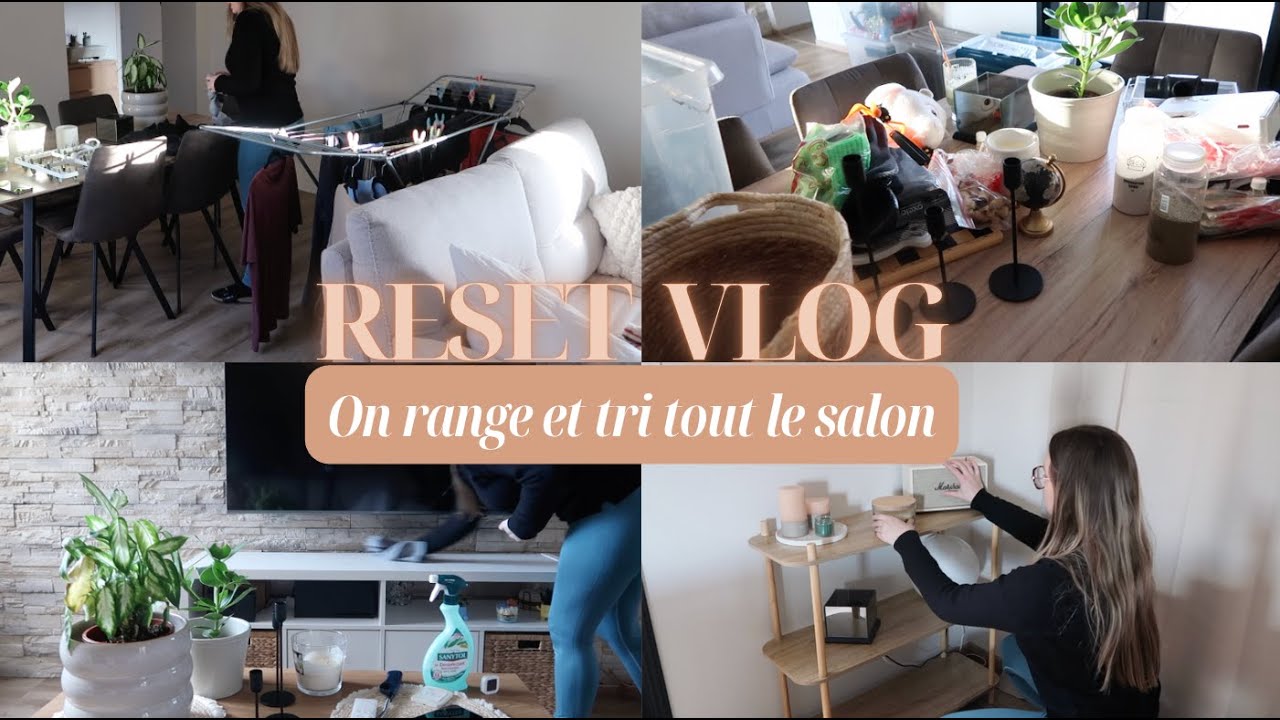 RESETVLOG : EPISODE 2 : On tri et range le salon + déco NOËL