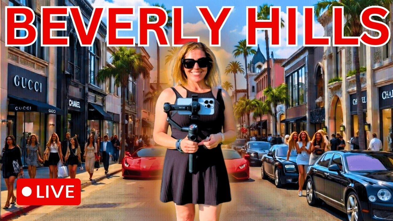 🔴Beverly Hills Live Cam | Evening Walk & People Watching | Sat Feb 7, 2026