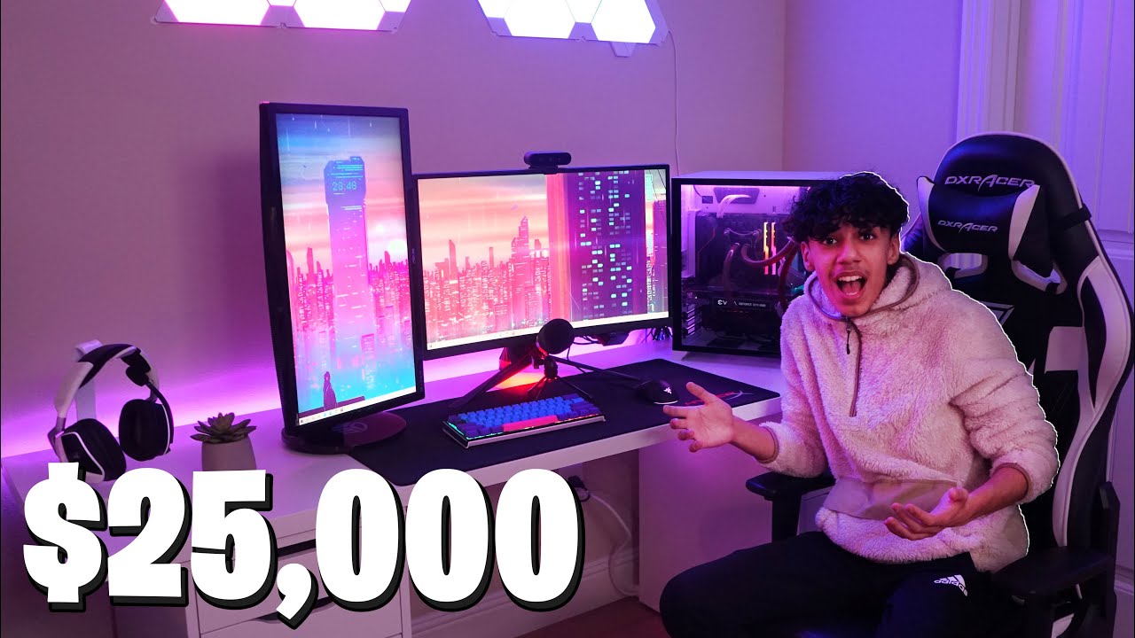 My New 2020 Fortnite Gaming Setup / Room Tour! ($25,000+)