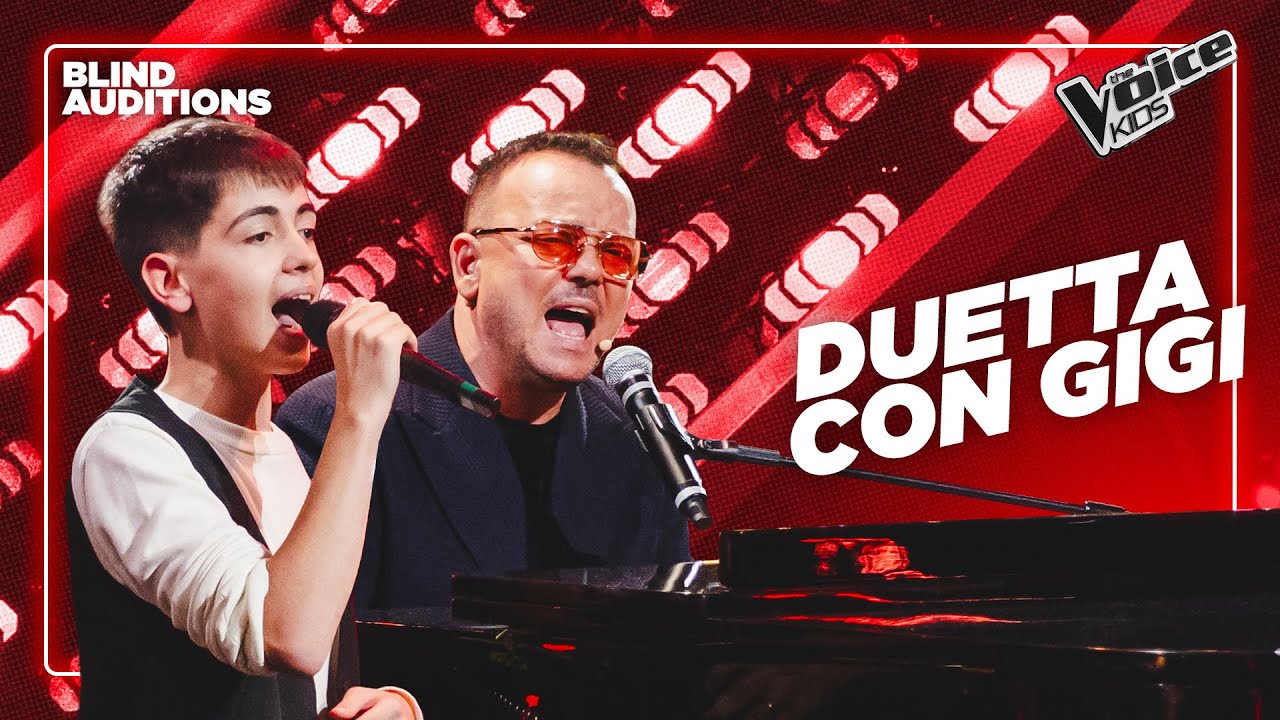 Dennis canta insieme a Gigi “T’innamorerai” di Marco Masini | The Voice Kids 3 Blind Auditions