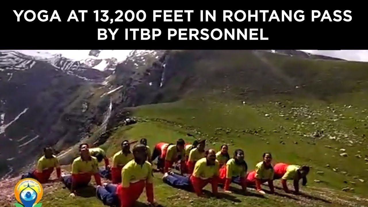 Yoga at 13,200 feet in Rohtang Pass by ITBP personnel