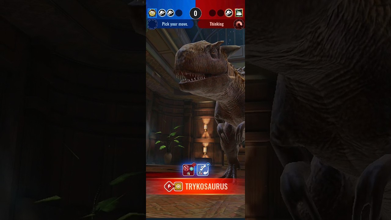 AMPELOREX Vs TRYKOSAURUS - JURASSIC WORLD ALIVE #shortvideo