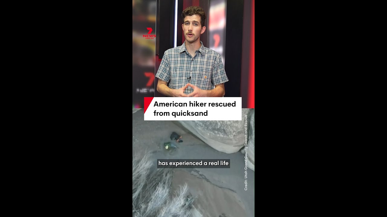 American hiker rescued from quicksand