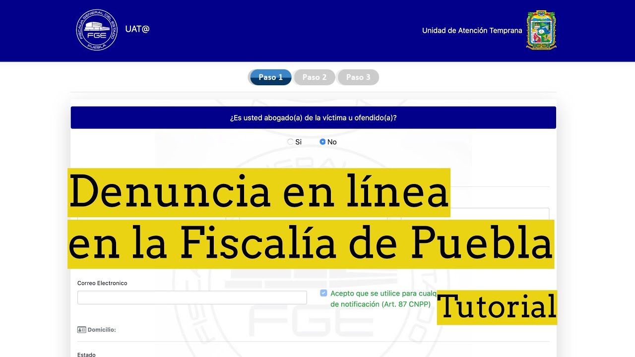 Denuncia en línea FGE Puebla: ¿cómo la hago? #Tutorial