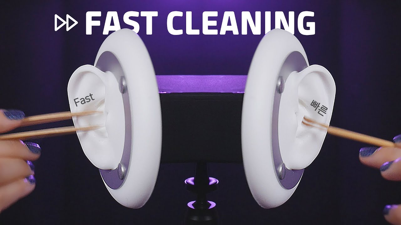 [ASMR] FAST Tingle Ear Cleaning / Both Ears (No Talking)